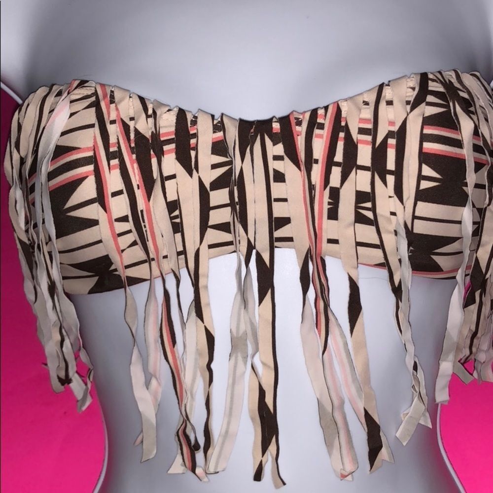 Acacia Fringe Bandeau Bikini Top
